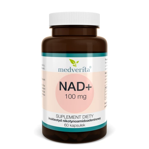 Medverita - NAD+ 100 mg Dinukleotyd Nikotynoamidoadeninowy - 60 kapsułek Medverita - NAD+ 100 mg Dinukleotyd Nikotynoamidoadeninowy - 60 kapsułek